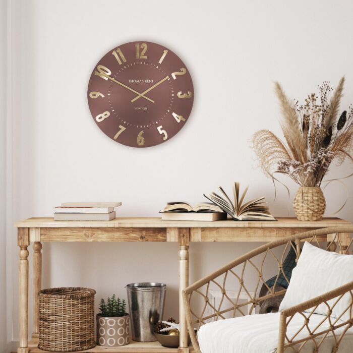Thomas Kent Mulberry Auburn Large Wall Clock - 20"